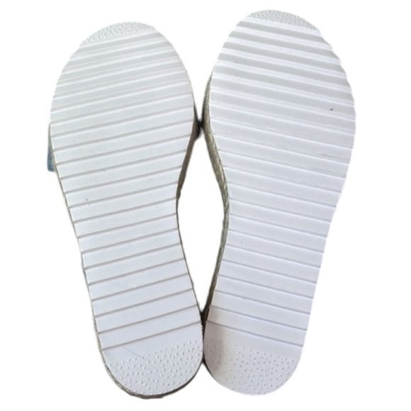 Nordstrom Caslon Jillian Lea Cinderella Blue Wedge Sandal Size 4.5 - Picture 6 of 8